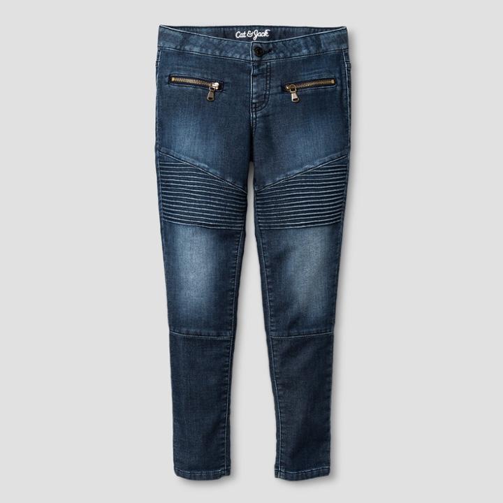 Girls' Knit Moto Skinny Jeans - Cat & Jack Rainstorm Blue
