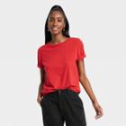 Women's Short Sleeve T-shirt - Universal Thread Red