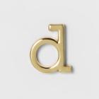 Target Women's Fashion Stick On Initial Letter D - Gold, Bright Gold Initial