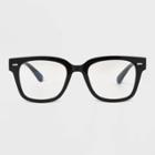 Men's Matte Plastic Square Blue Light Filtering Glasses - Original Use Black