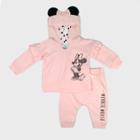 Baby Girls' Disney Mickey Mouse & Friends Minnie Mouse Hooded Sweatshirt And Kangaroo Pocket Joggers