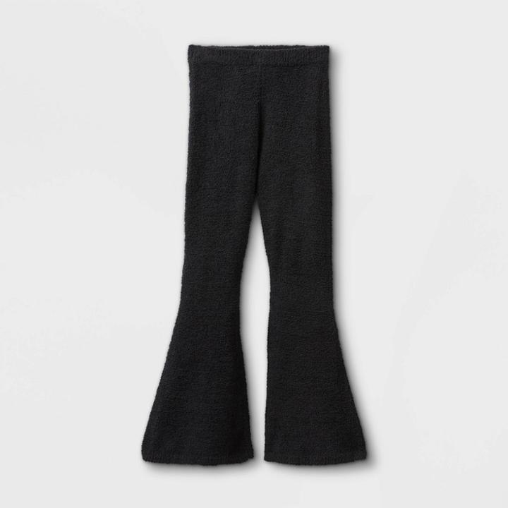 Girls' Cozy Mid-rise Flare Pants - Art Class Black