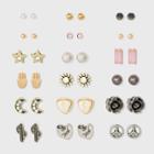Star And Sloth With Cact Us Icon Multi Earring Set 18ct - Wild Fable,