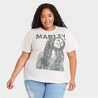Women's Bob Marley Plus Size Short Sleeve Graphic T-shirt - Cream
