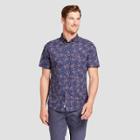 Men's Short Sleeve Soft Wash Slim Fit Button-down Shirt - Goodfellow & Co Jamestown Blue
