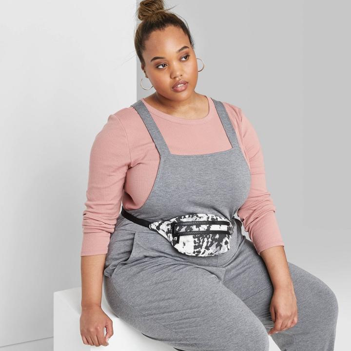 Women's Plus Size Sleeveless Square Neck Knit Jumpsuit - Wild Fable Heather Gray 1x, Women's, Size: