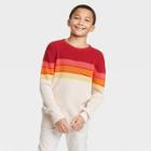 Boys' Ombre Rainbow Striped Pullover Sweater - Cat & Jack Cream