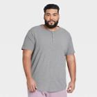 Men's Big & Tall Supima Cotton Henley T-shirt - All In Motion Gray Heather