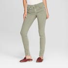 Women's Mid-rise Skinny Jeans - Universal Thread Olive Wash 18