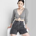 Women's Cropped Cardigan - Wild Fable Gray
