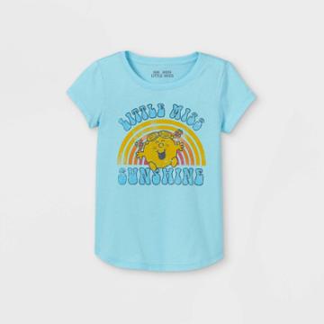 Girls' Mr. Men & Little Miss Sunshine Short Sleeve Graphic T-shirt - Blue