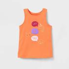Toddler Girls' 'uno Dos Tres' Knit Graphic Tank Top - Cat & Jack Orange