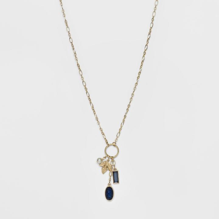 Circle, Leaf, Rectangle, And Druzy Long Necklace - A New Day,