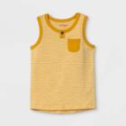 Toddler Boys' Striped Knit Pocket Tank Top - Cat & Jack Yellow