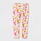 Toddler Girls' Floral Leggings - Cat & Jack Cream/pink