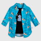 Aladdin Girls' Disney Jasmine 2pc Top And Button-up Shirt Matching Set - 4 - Disney Store, Black/blue