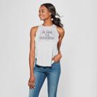 Women's Blame The Bourbon Graphic Tank Top - Awake Heather Gray