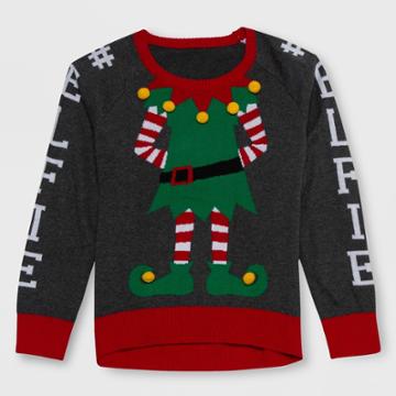Well Worn Girls' Elfie Sweater - Dark Gray