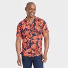 Men's Camp Collared Short Sleeve Button-down Shirt - Goodfellow & Co Dark Red
