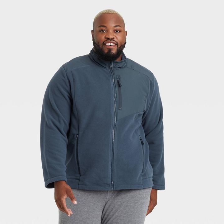 Men's Big & Tall Polartec Fleece Jacket - All In Motion Dark Blue