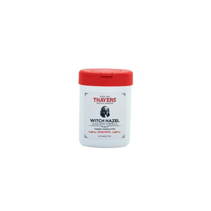 Thayers Natural Remedies Thayers Natural Rose Petal Toning Towelettes Skin Tone Improvement Facial Cleanser