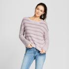 Women's Ombre Eyelash Sweater - Xhilaration Lilac (purple)