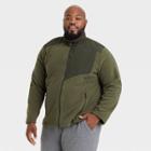 Men's Big & Tall Polartec Fleece Jacket - All In Motion Olive Green