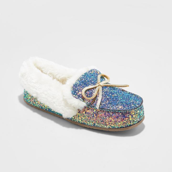Moccasin Slippers Cat & Jack Iridescent Purple