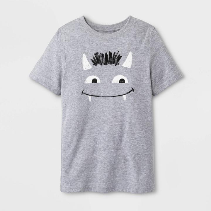 Kids' Goblin Graphic T-shirt - Cat & Jack Heather Gray