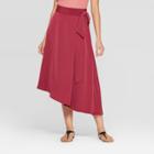 Target Women's Mid-rise Wrap Skirt - Prologue Red
