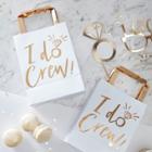 5ct Ginger Ray Gold Foiled I Do Crew Party Bags I Do Crew, White Gold