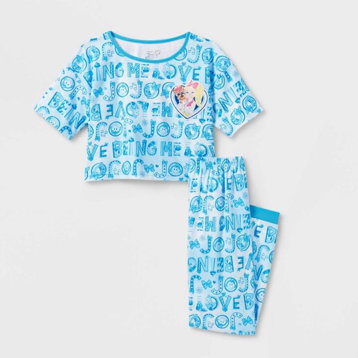 Girls' Jojo Siwa 2pc Crop Top Pajama