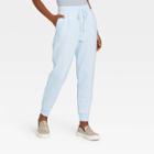 Women's High-rise Ankle Jogger Pants - A New Day Blue