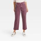 Women's Super-high Rise Vintage Straight Cropped Jeans - Universal Thread Dark Purple