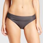 Merona Women's Foldover Swim Hipster Bikini Bottom - Library Gray -