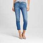 Crafted By Lee Women's Tacoma Released Hem Skinny Crop Jeans Light 12 Med - Crafted By