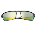 Breed Men's Taurus Polorized Sunglasses With Titanium Frame And Carbon Fiber Arms - Silver/yellow, Icy