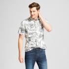 Men's Slim Fit Short Sleeve Button-down Shirt - Goodfellow & Co Gray