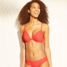 Women's Shore Lightly Lined Scallop Pique Texture Bikini Top - Shade & Shore Coral