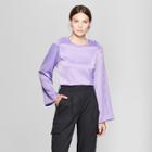 Women's Long Sleeve Shirred Blouse - Prologue Lilac