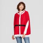 Women's Santa Claus Poncho - Well Worn (juniors') Red