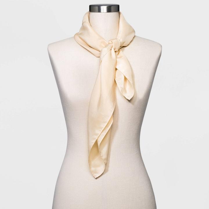 Women's Solid Print Washable Silk Scarf - Universal Thread Peach Pink