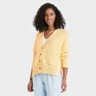 Women's Button-front Cardigans - A New Day Yellow