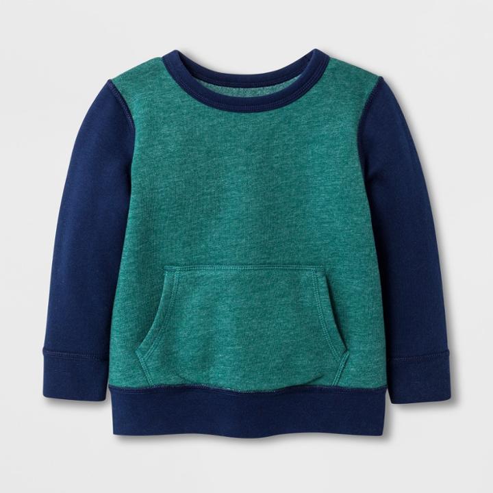 Toddler Boys' Adaptive Fleece Pullover - Cat & Jack Green