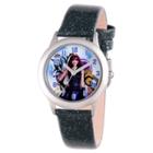 Girls' Disney Descendants 2 Mal Tween Stainless Steel Watch - Black, Purple