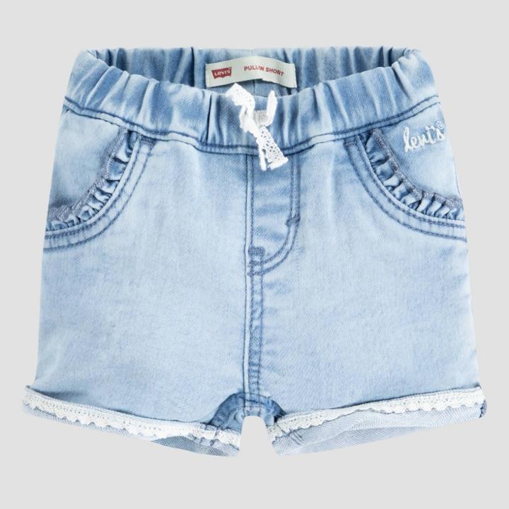 Levi's Toddler Girls' Not Kidding Shorty Jean Shorts - Blue
