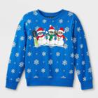 Mad Engine Boys' Snow Me A Good Time Pullover Sweatshirt - Blue