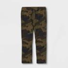 Toddler Boys' Quick Dry Poplin Pull-on Jogger Chino Pants - Cat & Jack Camo Green