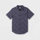 Boys' Button-down Short Sleeve Shirt - Cat & Jack Navy