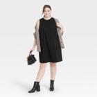 Women's Plus Size Muscle Tank Dress - A New Day Black